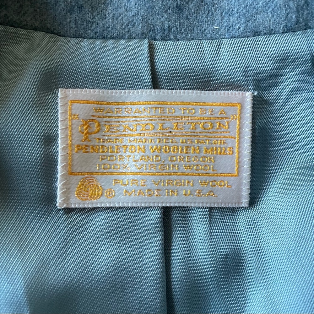 Pendleton Wool Boxy Oversized Robins Egg Blue Sky… - image 4
